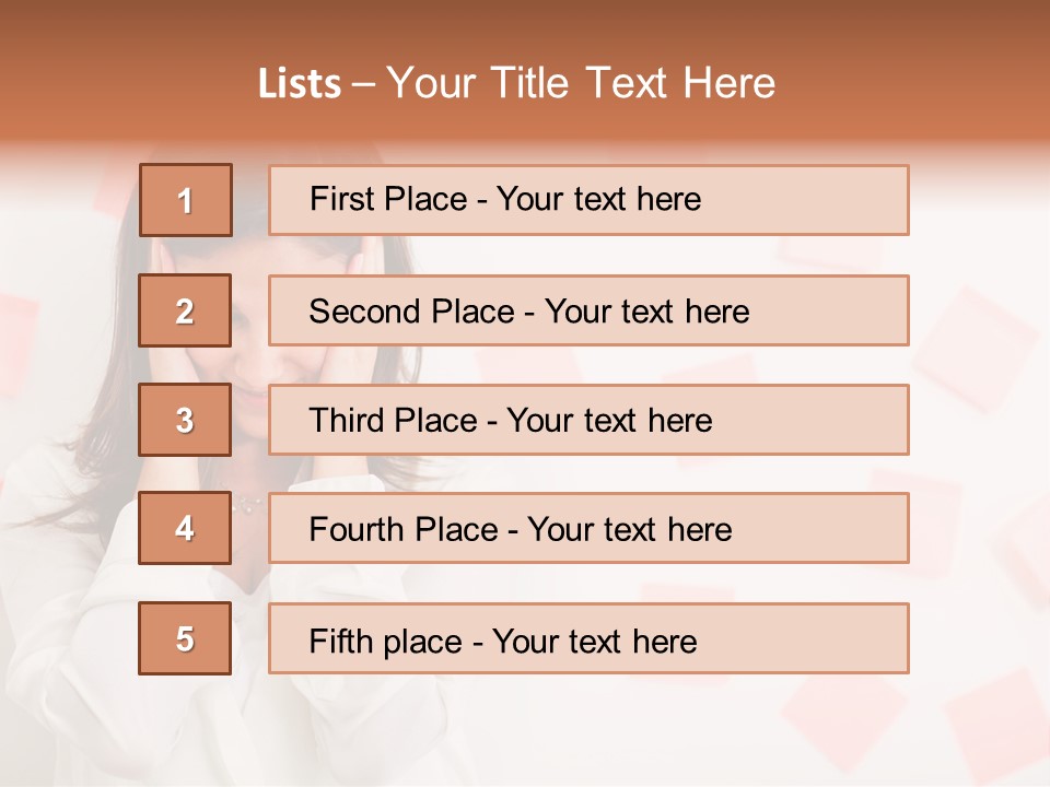 A Woman Holding Her Head In Her Hands PowerPoint Template