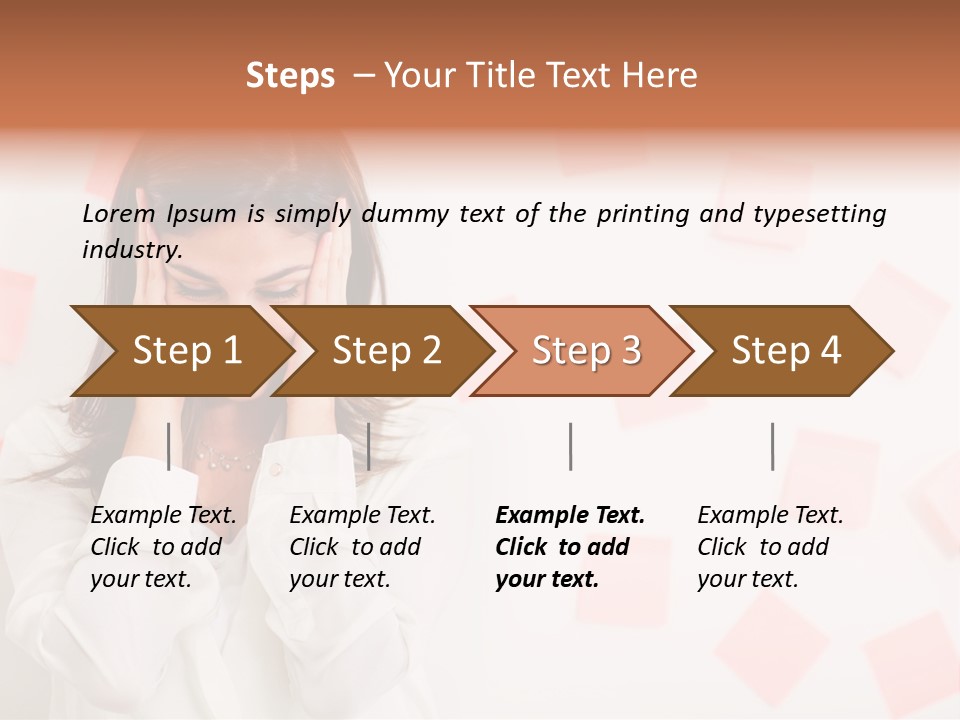 A Woman Holding Her Head In Her Hands PowerPoint Template