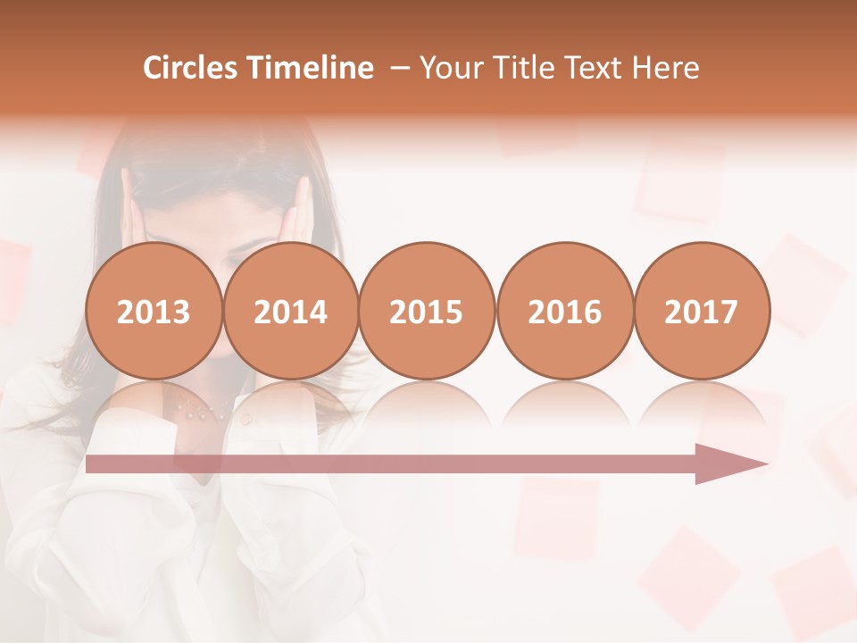 A Woman Holding Her Head In Her Hands PowerPoint Template