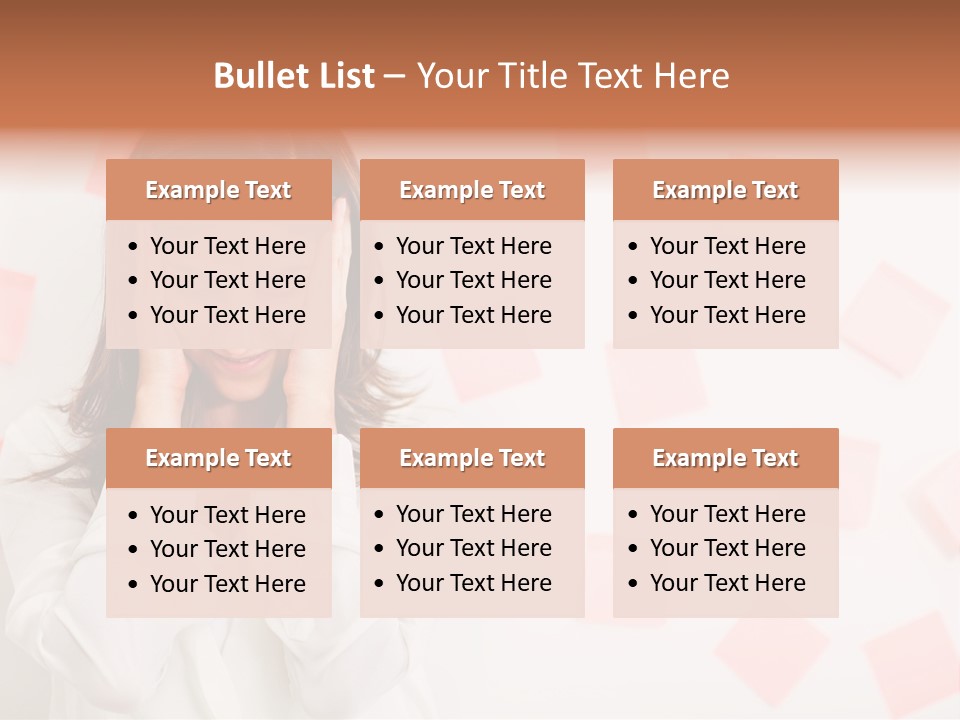 A Woman Holding Her Head In Her Hands PowerPoint Template