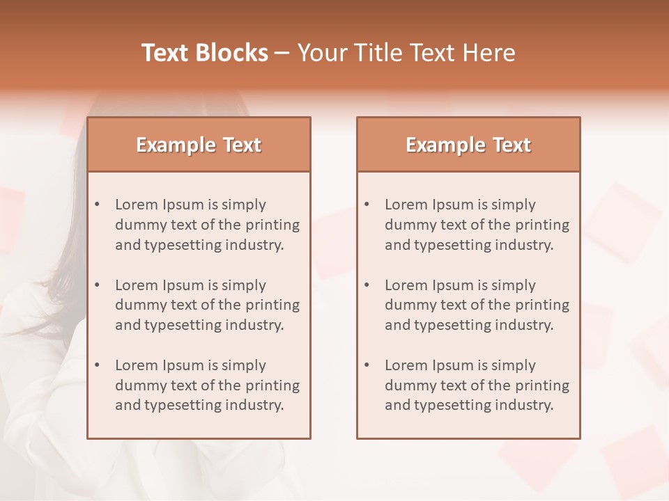 A Woman Holding Her Head In Her Hands PowerPoint Template