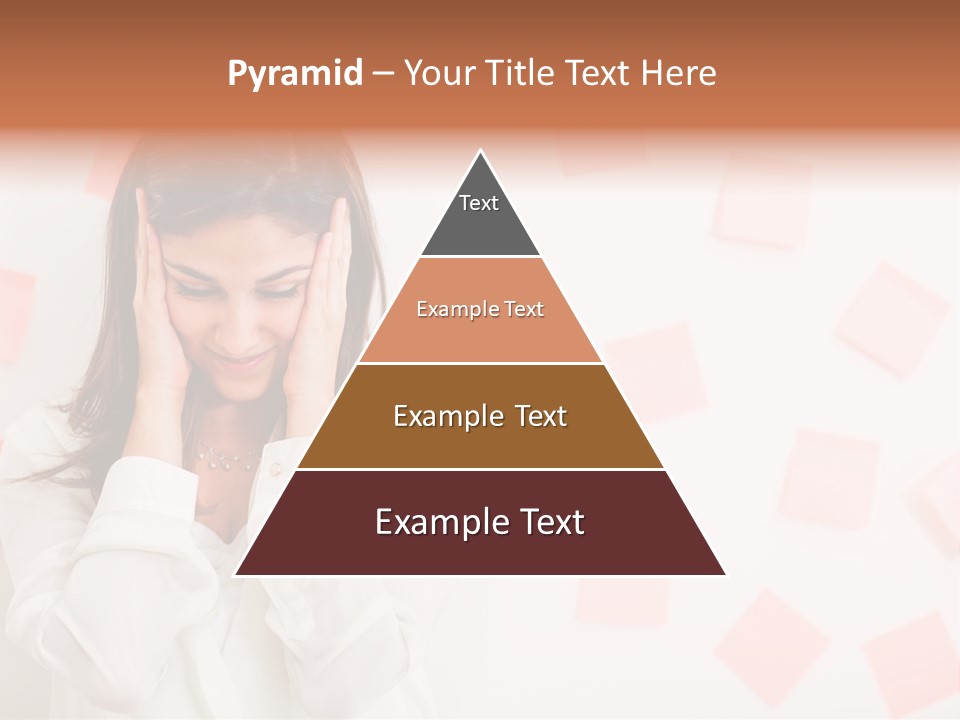 A Woman Holding Her Head In Her Hands PowerPoint Template