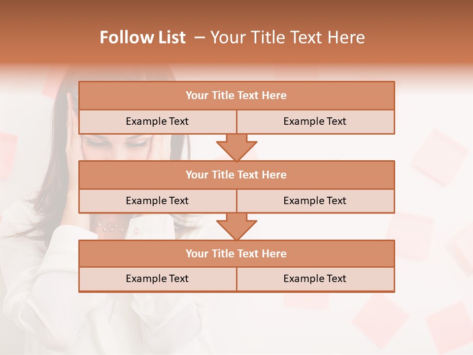 A Woman Holding Her Head In Her Hands PowerPoint Template