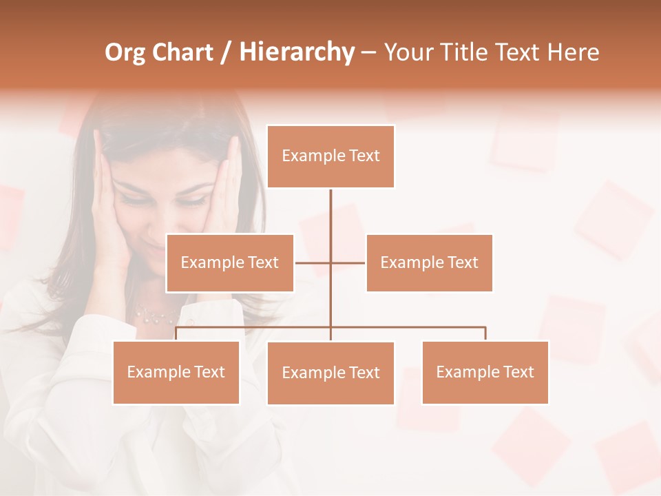 A Woman Holding Her Head In Her Hands PowerPoint Template