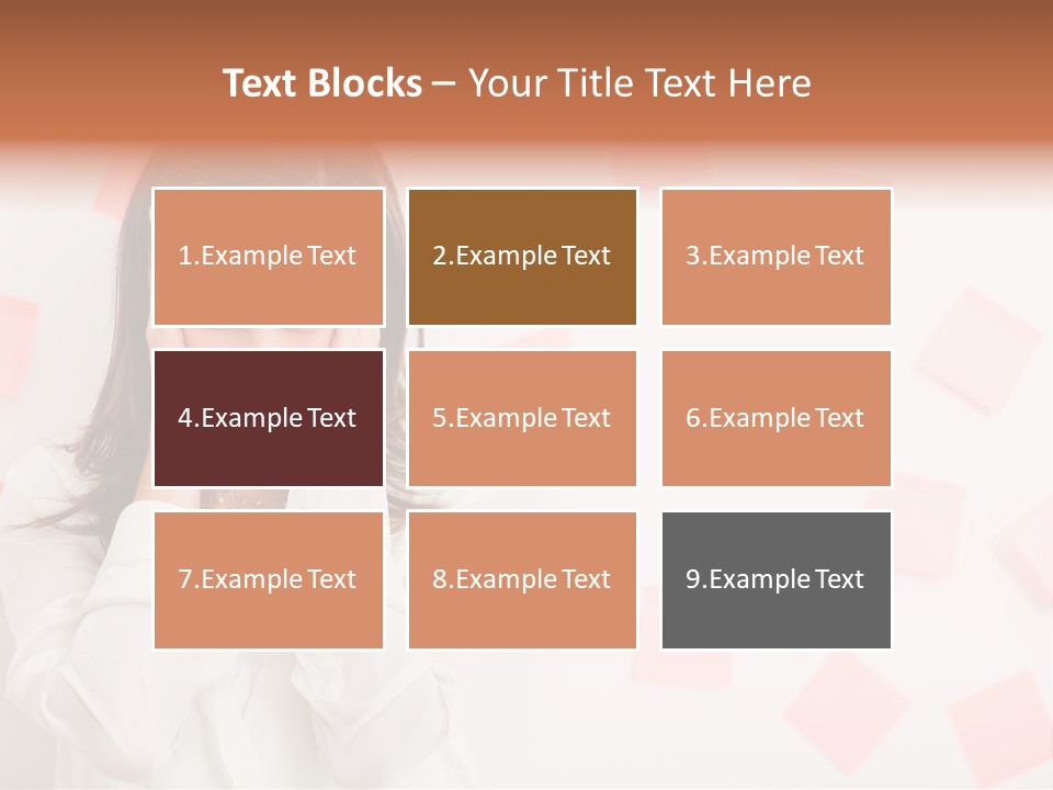 A Woman Holding Her Head In Her Hands PowerPoint Template