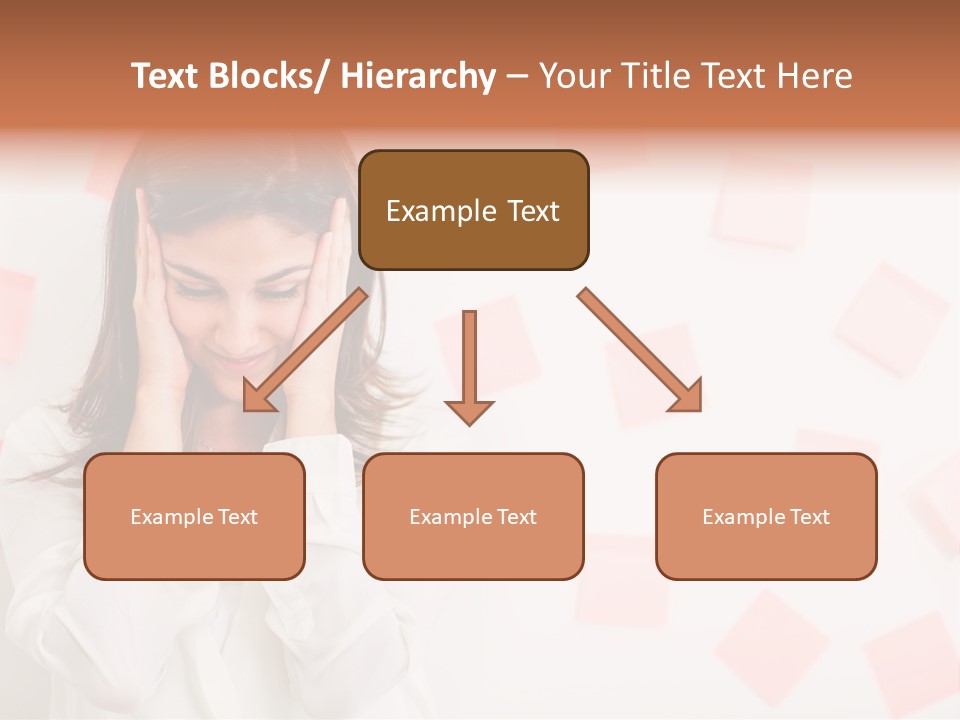 A Woman Holding Her Head In Her Hands PowerPoint Template