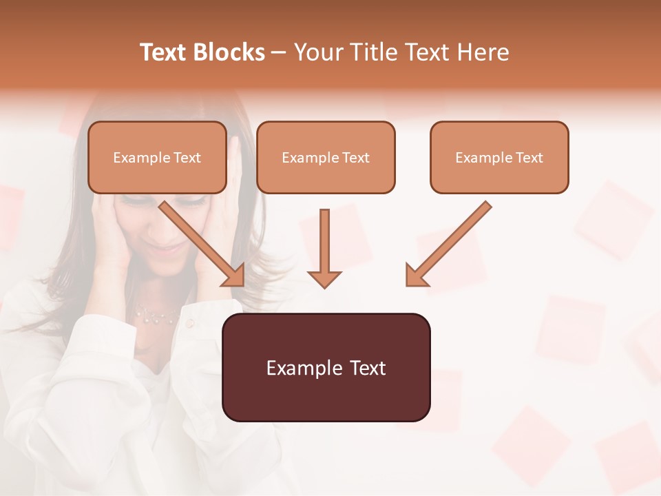 A Woman Holding Her Head In Her Hands PowerPoint Template