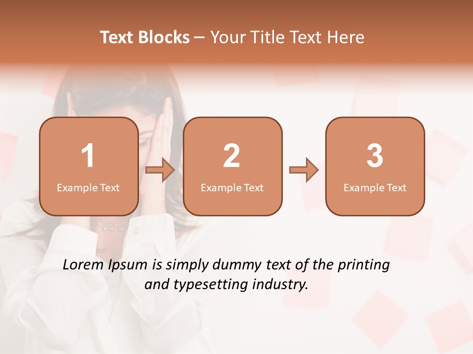 A Woman Holding Her Head In Her Hands PowerPoint Template