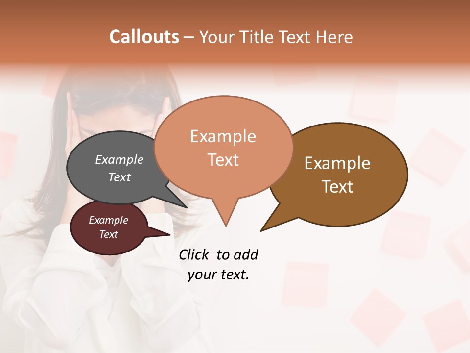 A Woman Holding Her Head In Her Hands PowerPoint Template