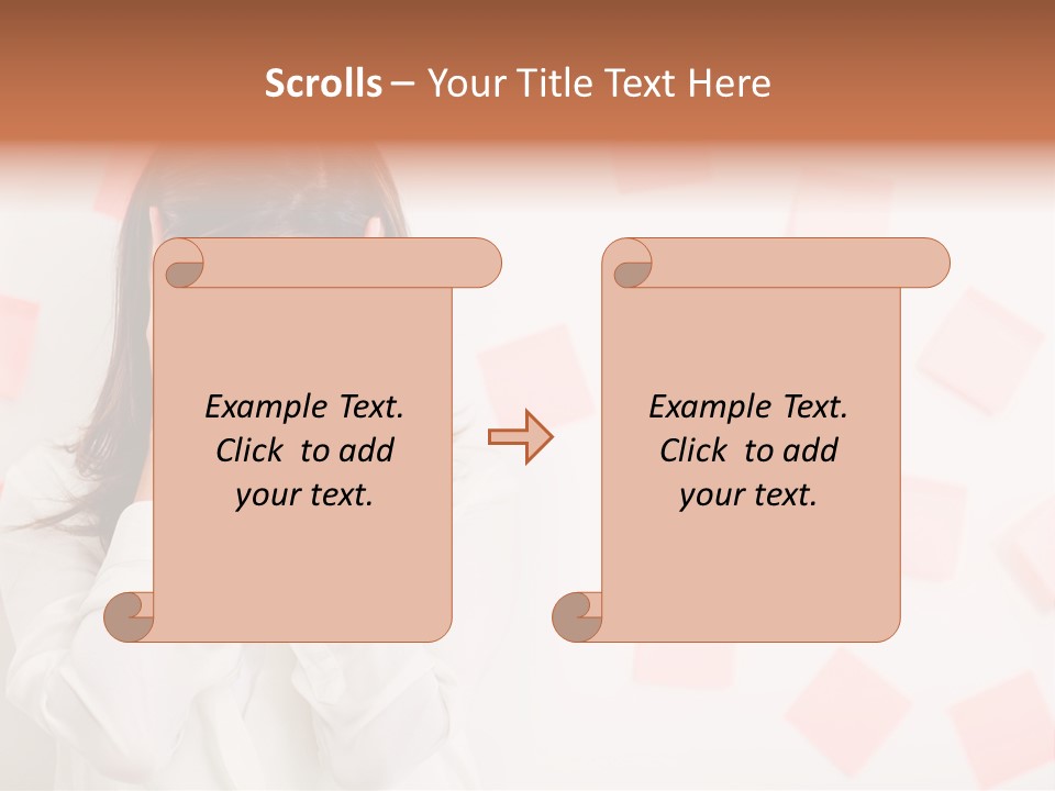 A Woman Holding Her Head In Her Hands PowerPoint Template