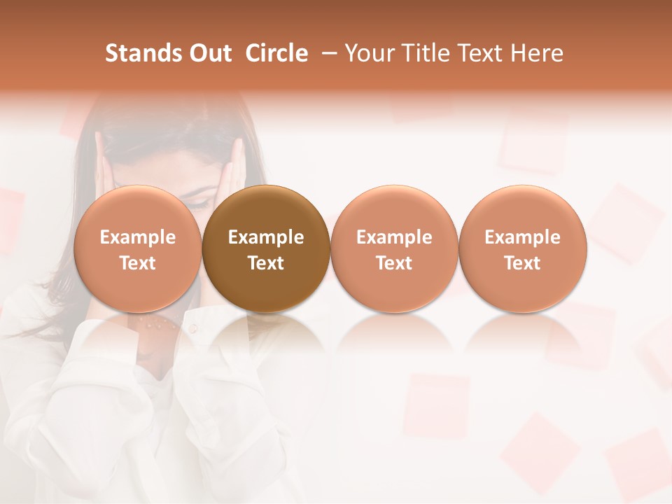 A Woman Holding Her Head In Her Hands PowerPoint Template