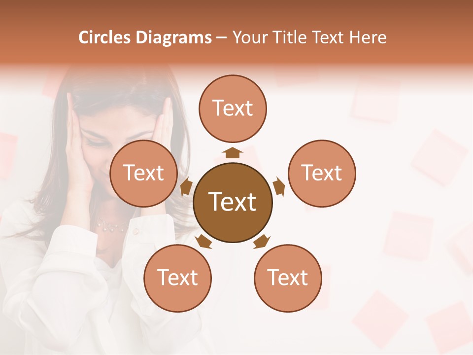 A Woman Holding Her Head In Her Hands PowerPoint Template