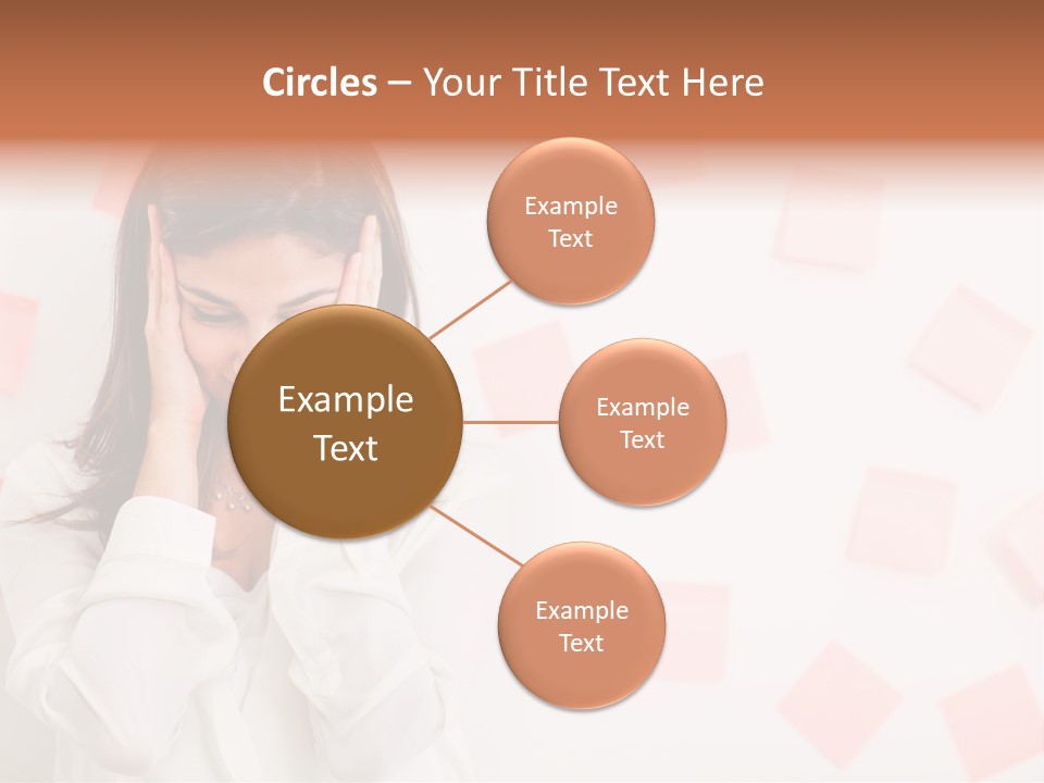 A Woman Holding Her Head In Her Hands PowerPoint Template