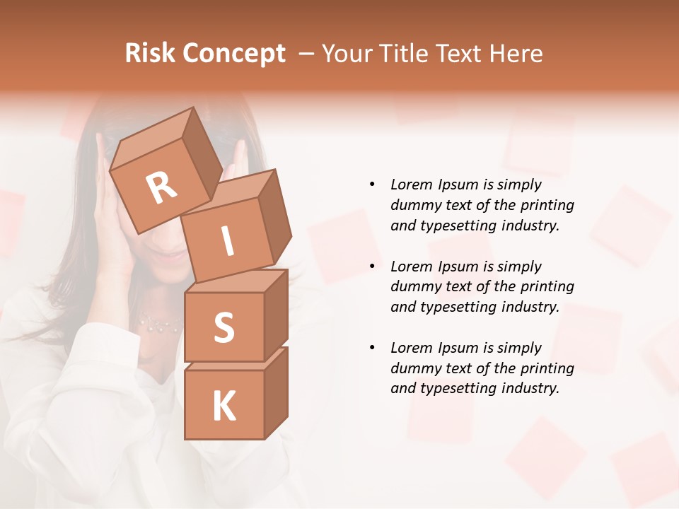 A Woman Holding Her Head In Her Hands PowerPoint Template