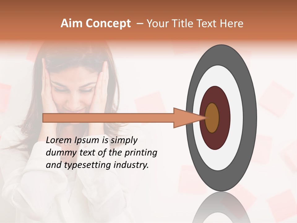 A Woman Holding Her Head In Her Hands PowerPoint Template