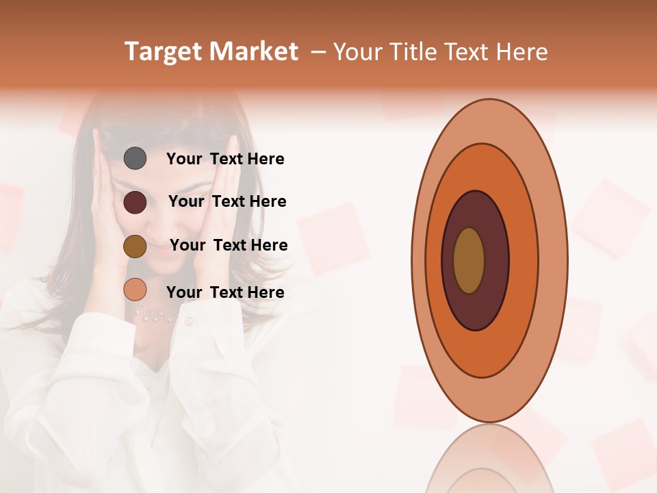 A Woman Holding Her Head In Her Hands PowerPoint Template