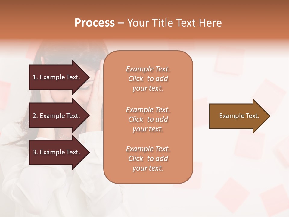 A Woman Holding Her Head In Her Hands PowerPoint Template