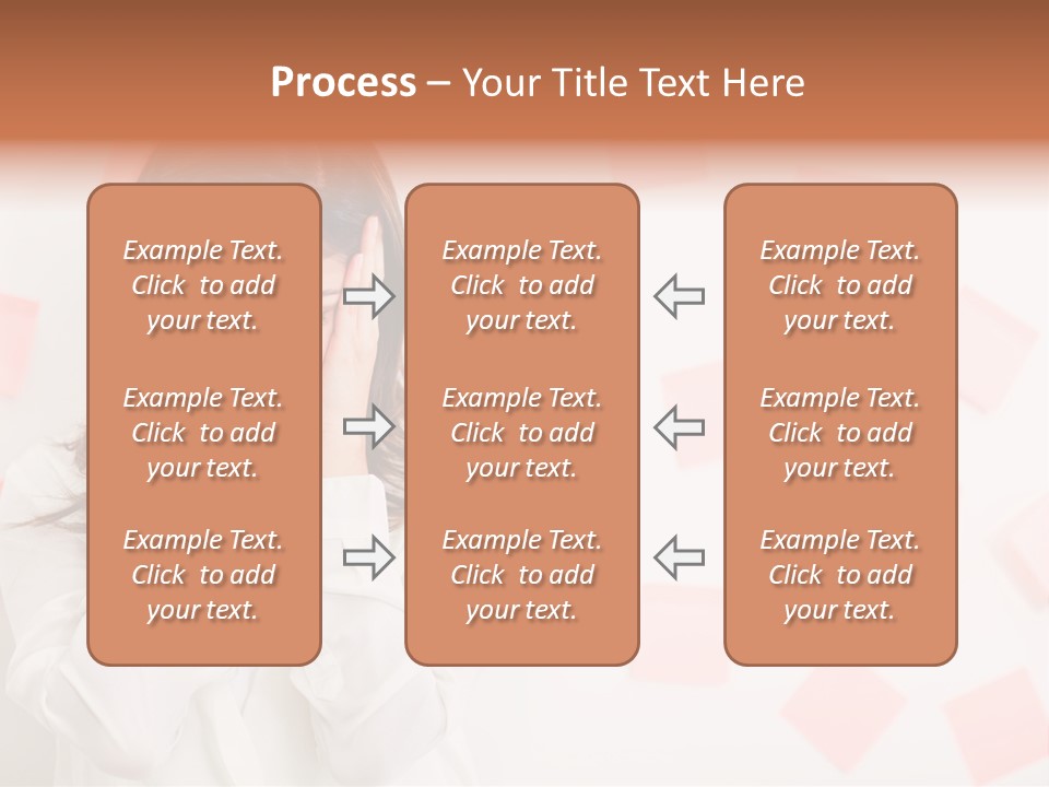 A Woman Holding Her Head In Her Hands PowerPoint Template