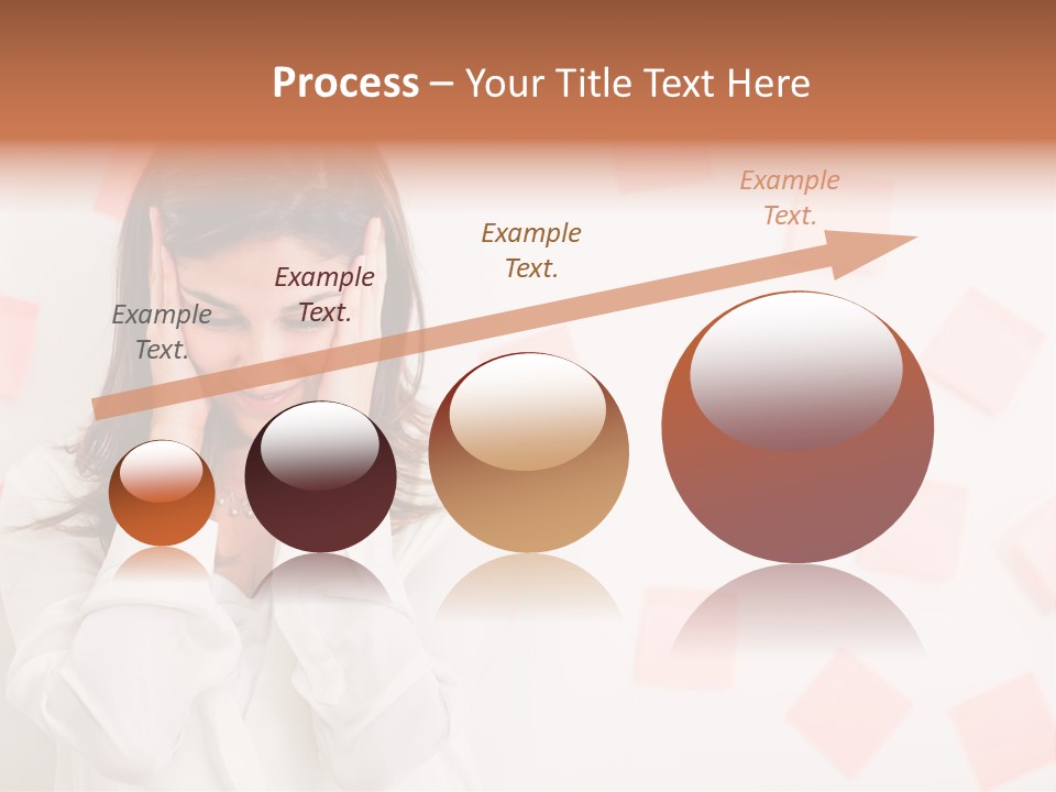 A Woman Holding Her Head In Her Hands PowerPoint Template