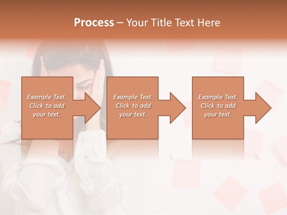 A Woman Holding Her Head In Her Hands PowerPoint Template