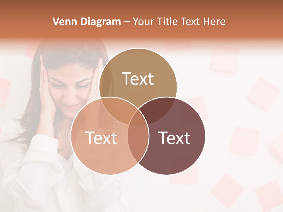 A Woman Holding Her Head In Her Hands PowerPoint Template