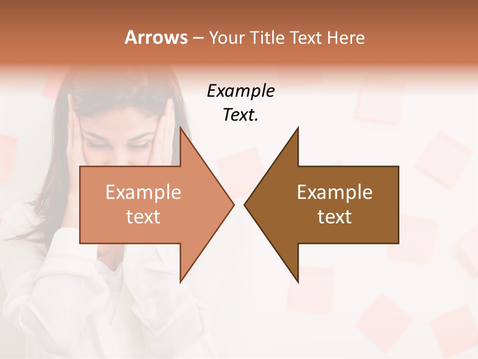 A Woman Holding Her Head In Her Hands PowerPoint Template