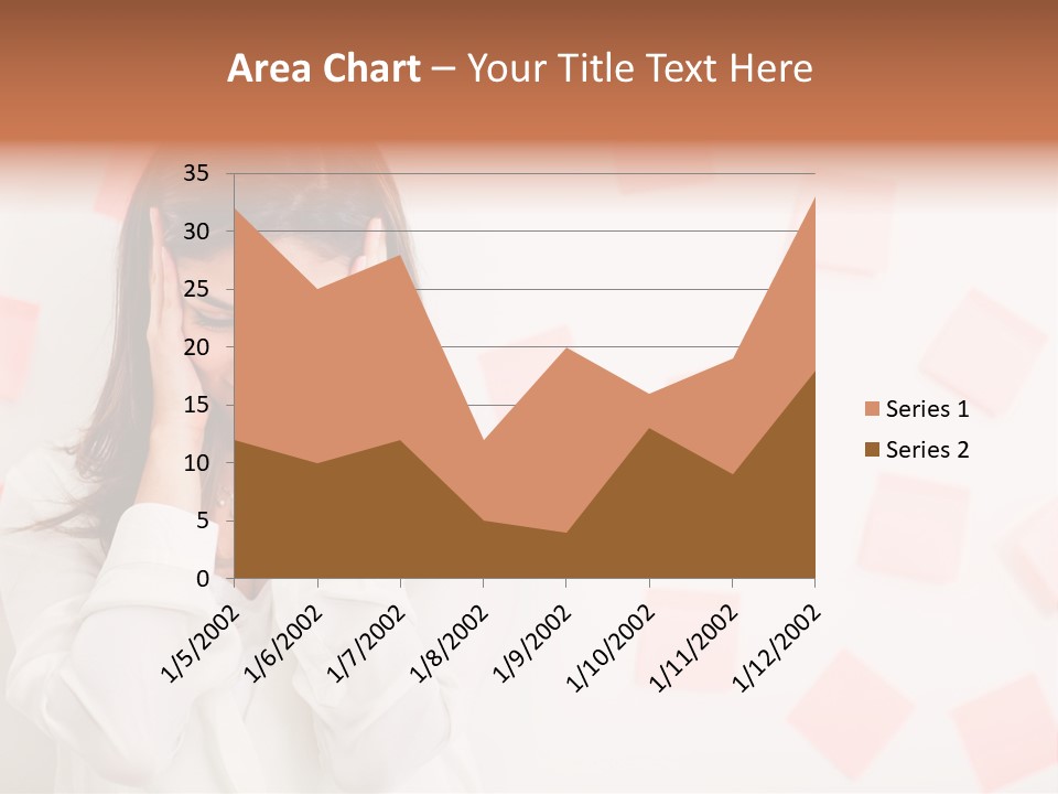 A Woman Holding Her Head In Her Hands PowerPoint Template