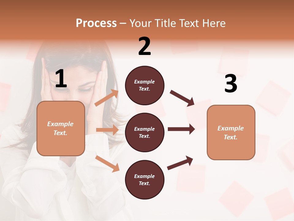 A Woman Holding Her Head In Her Hands PowerPoint Template