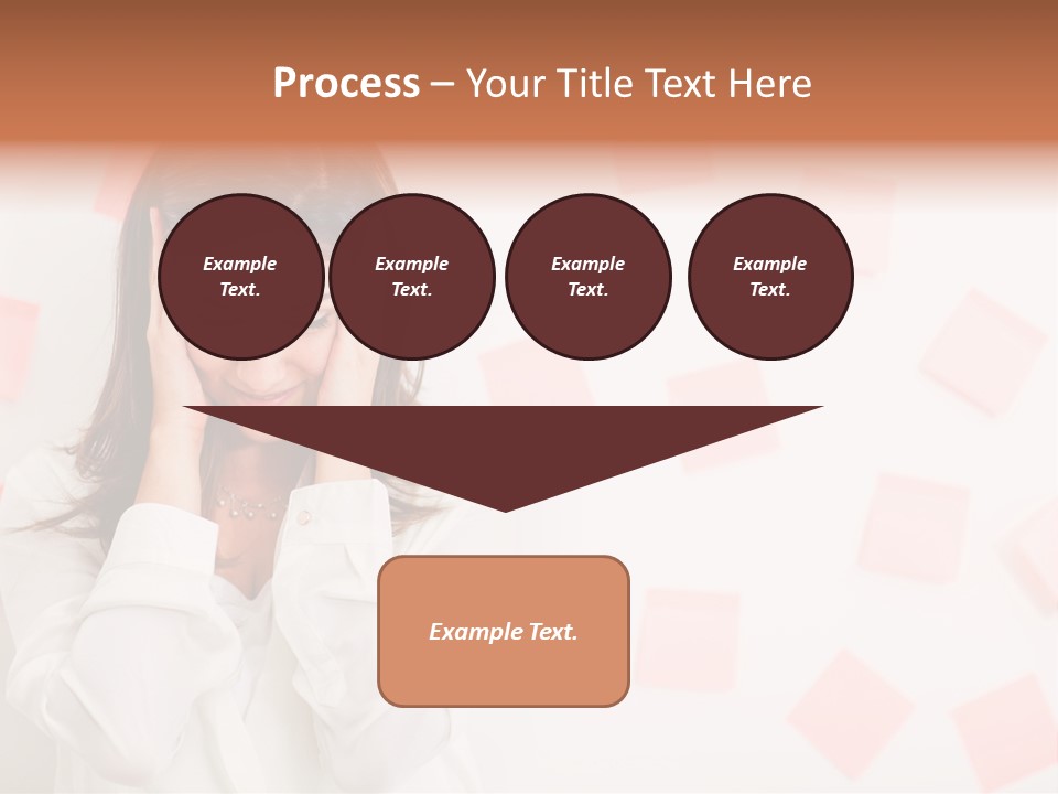 A Woman Holding Her Head In Her Hands PowerPoint Template