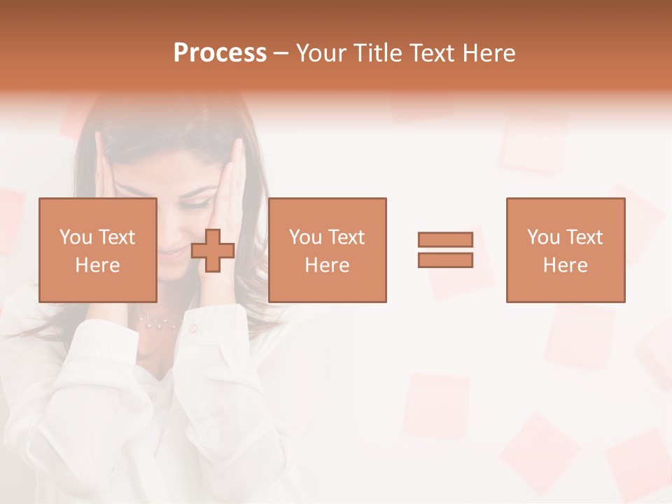 A Woman Holding Her Head In Her Hands PowerPoint Template