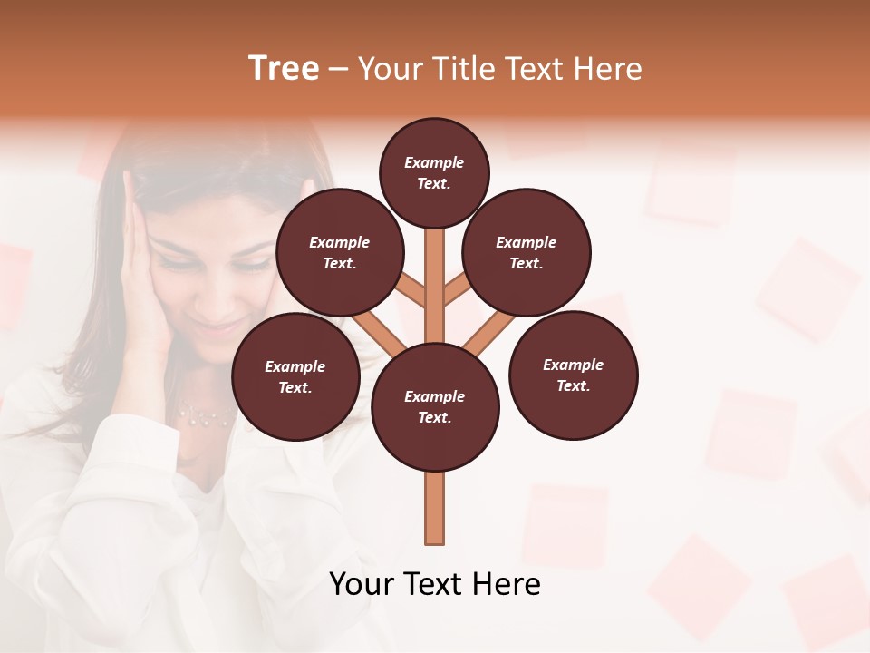 A Woman Holding Her Head In Her Hands PowerPoint Template