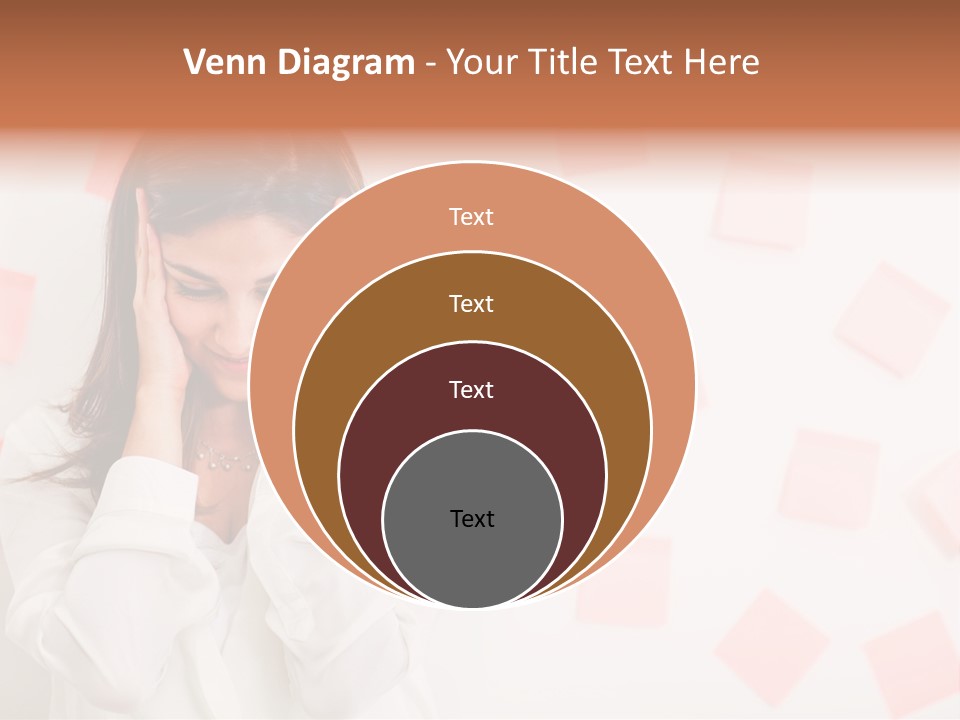 A Woman Holding Her Head In Her Hands PowerPoint Template