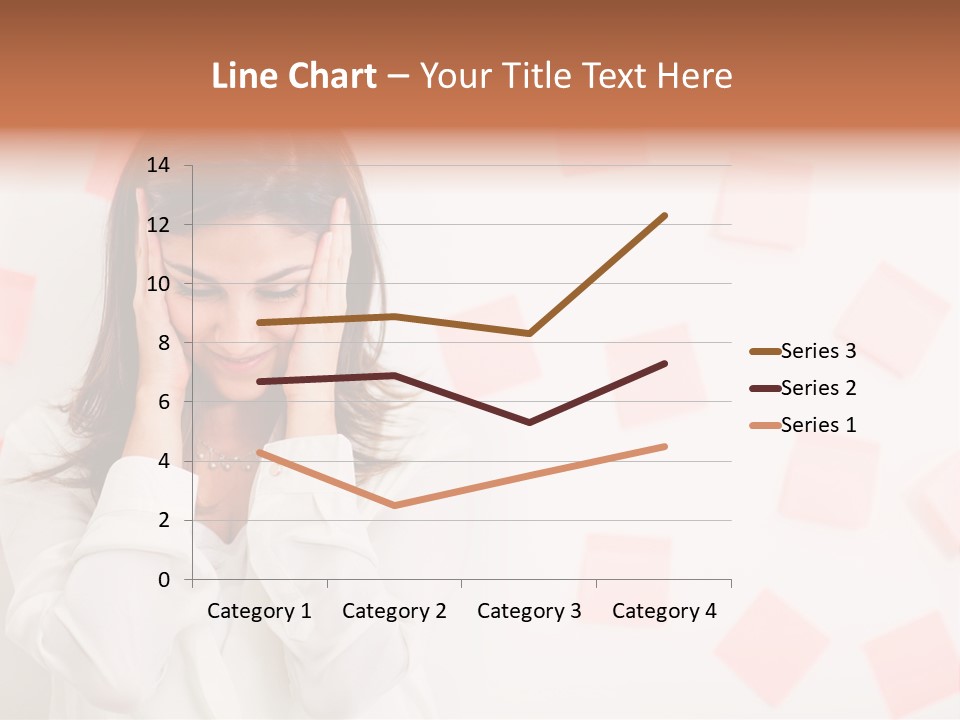 A Woman Holding Her Head In Her Hands PowerPoint Template