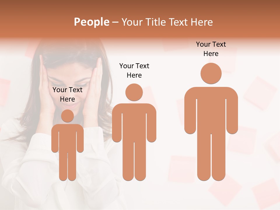 A Woman Holding Her Head In Her Hands PowerPoint Template