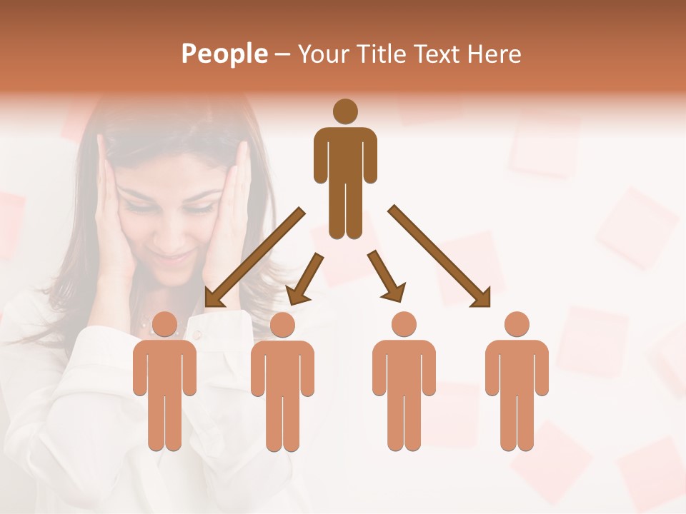 A Woman Holding Her Head In Her Hands PowerPoint Template