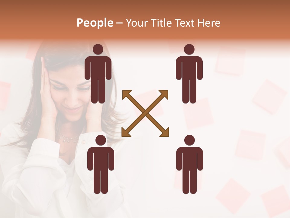 A Woman Holding Her Head In Her Hands PowerPoint Template