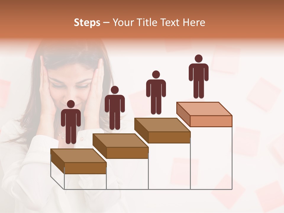 A Woman Holding Her Head In Her Hands PowerPoint Template