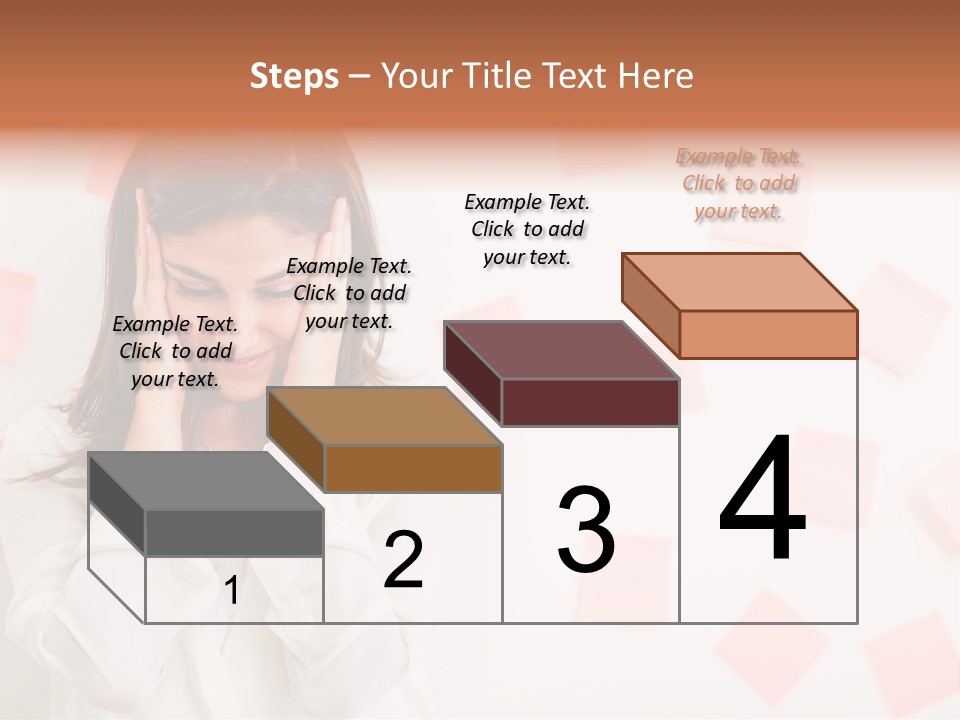 A Woman Holding Her Head In Her Hands PowerPoint Template