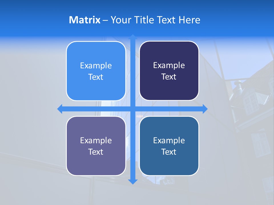 A Building Reflecting In The Windows Of Another Building PowerPoint Template