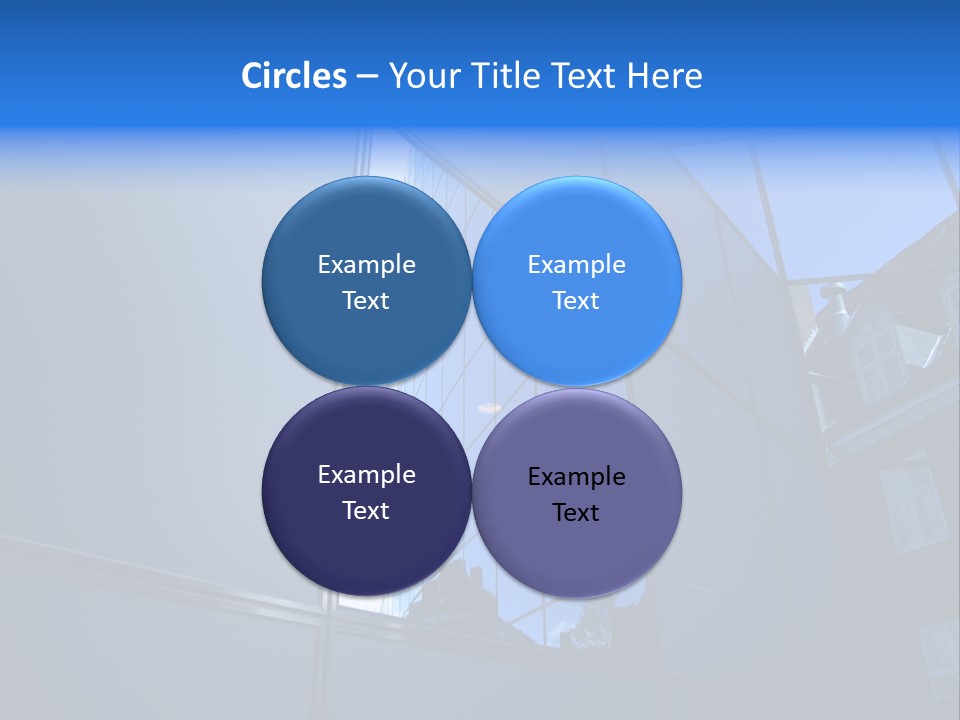 A Building Reflecting In The Windows Of Another Building PowerPoint Template