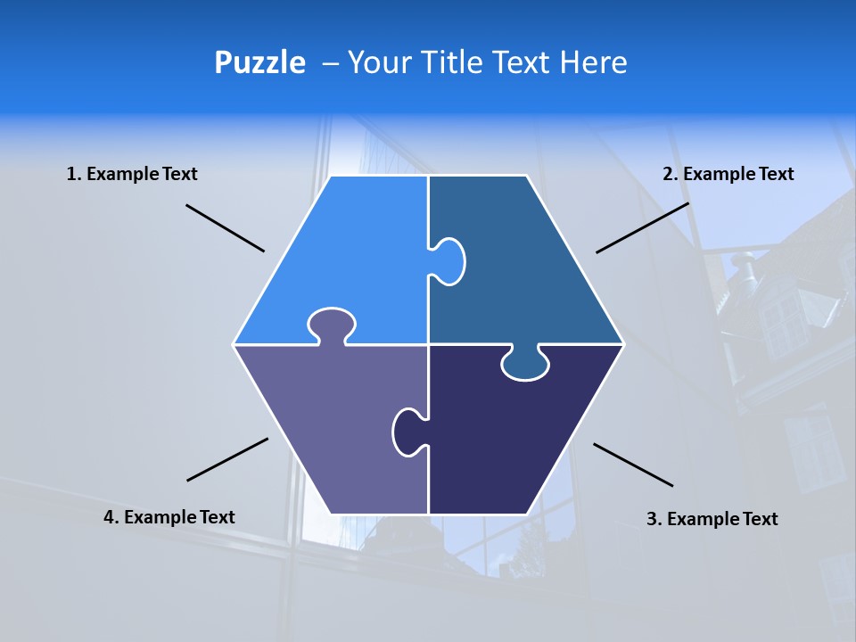 A Building Reflecting In The Windows Of Another Building PowerPoint Template