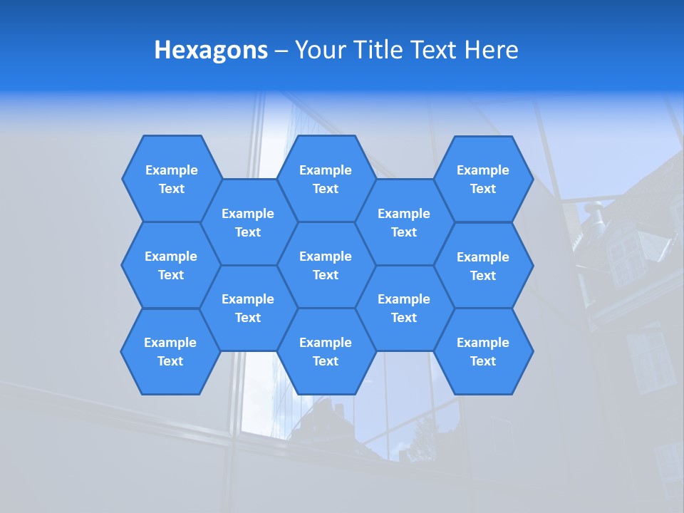 A Building Reflecting In The Windows Of Another Building PowerPoint Template