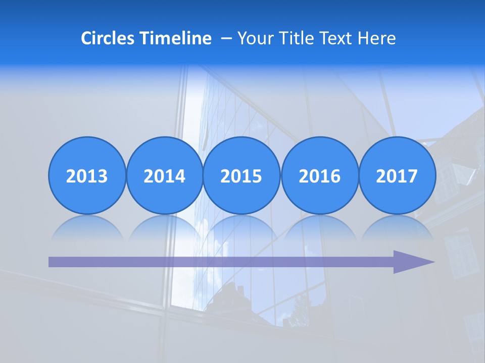 A Building Reflecting In The Windows Of Another Building PowerPoint Template