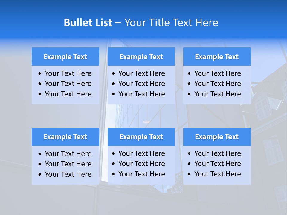 A Building Reflecting In The Windows Of Another Building PowerPoint Template