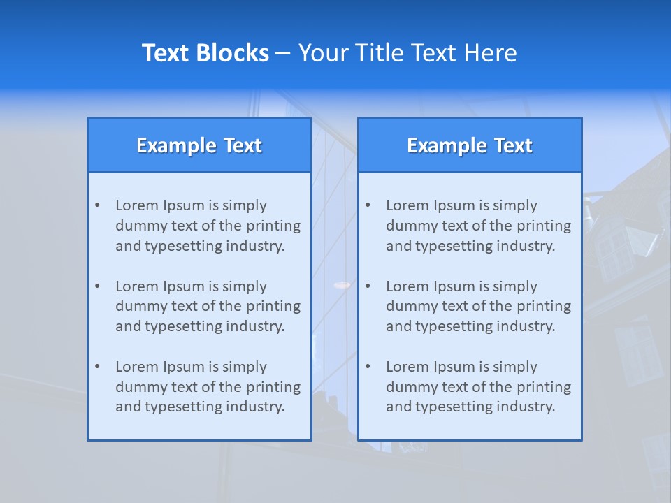 A Building Reflecting In The Windows Of Another Building PowerPoint Template