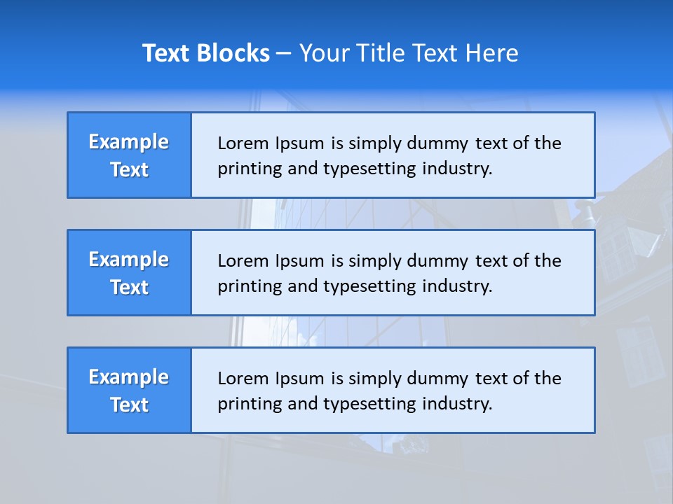 A Building Reflecting In The Windows Of Another Building PowerPoint Template