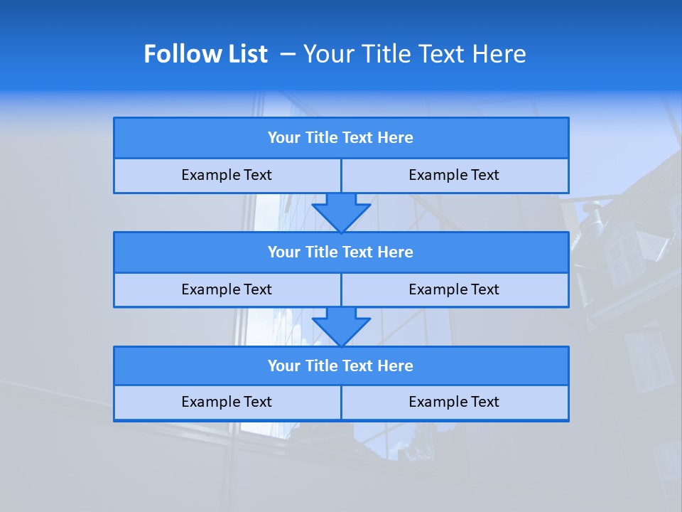 A Building Reflecting In The Windows Of Another Building PowerPoint Template