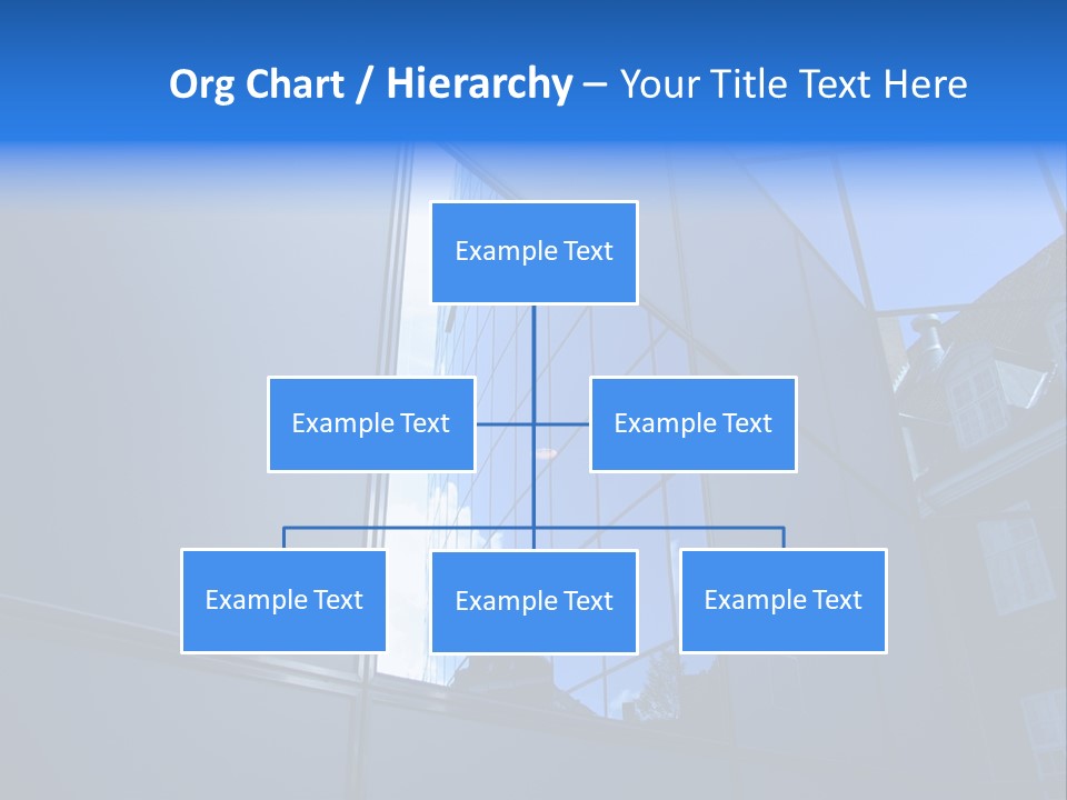 A Building Reflecting In The Windows Of Another Building PowerPoint Template
