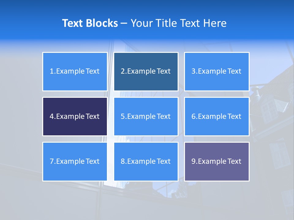 A Building Reflecting In The Windows Of Another Building PowerPoint Template