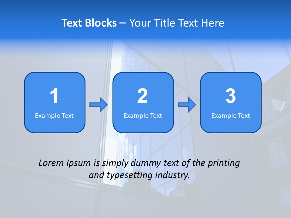 A Building Reflecting In The Windows Of Another Building PowerPoint Template